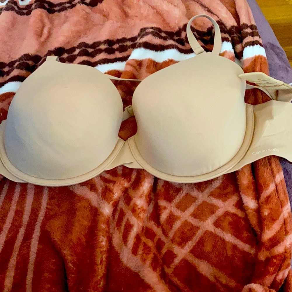 Calvin Klein “Perfectly Fit Bras.”   Light memory foam contours to your shape.